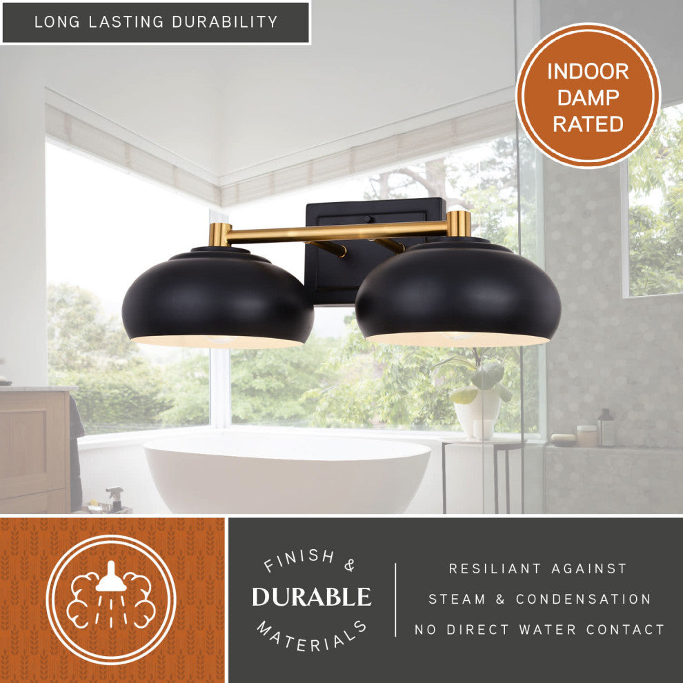 Vaxcel Lighting W0383 Belmont 2 Light 19"W Bathroom Vanity Light - Matte Black
