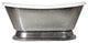 SanSiro CoreAcryl 73" French Bateau  Pedestal Tub Aged Chrome Finish