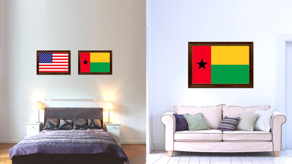 Guinea Bissau Country Flag Canvas Print, 21"x30"