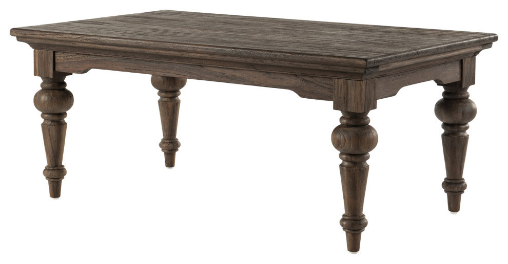 47" Vintage Gray Brown Rectangular Coffee Table