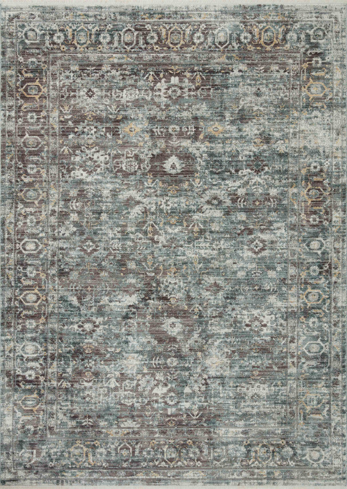 Loloi Bonney Slate / Teal 18" x 18" Swatch Area Rug