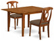 3 Pc Set Milan Featuring Leaf And 2 Fabric Chairs In Saddle Brown