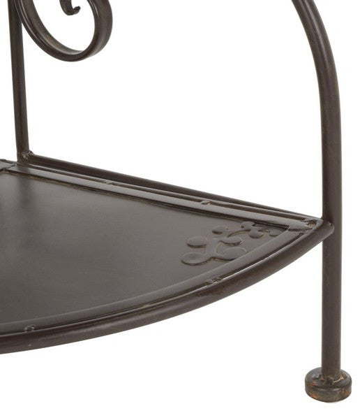 Safavieh Turuca 4 Tier Corner Shelf, Rustic Brown