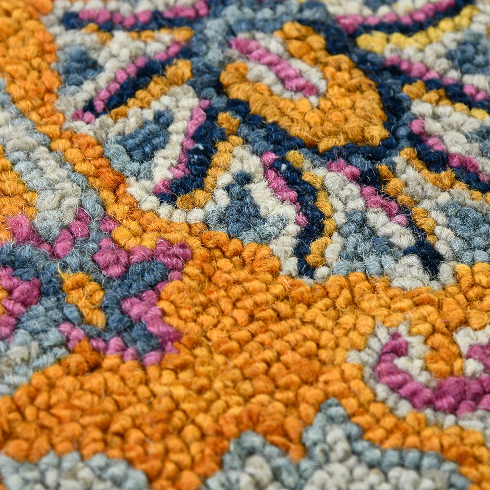 Boho Yveline Area Rug, Orange, 7'6" x 9'6", Floral