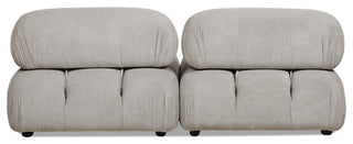 Marcel 72.5" Post-Modern Modular Loveseat, Pebble Gray Corduroy