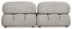 Marcel 72.5" Post-Modern Modular Loveseat, Pebble Gray Corduroy