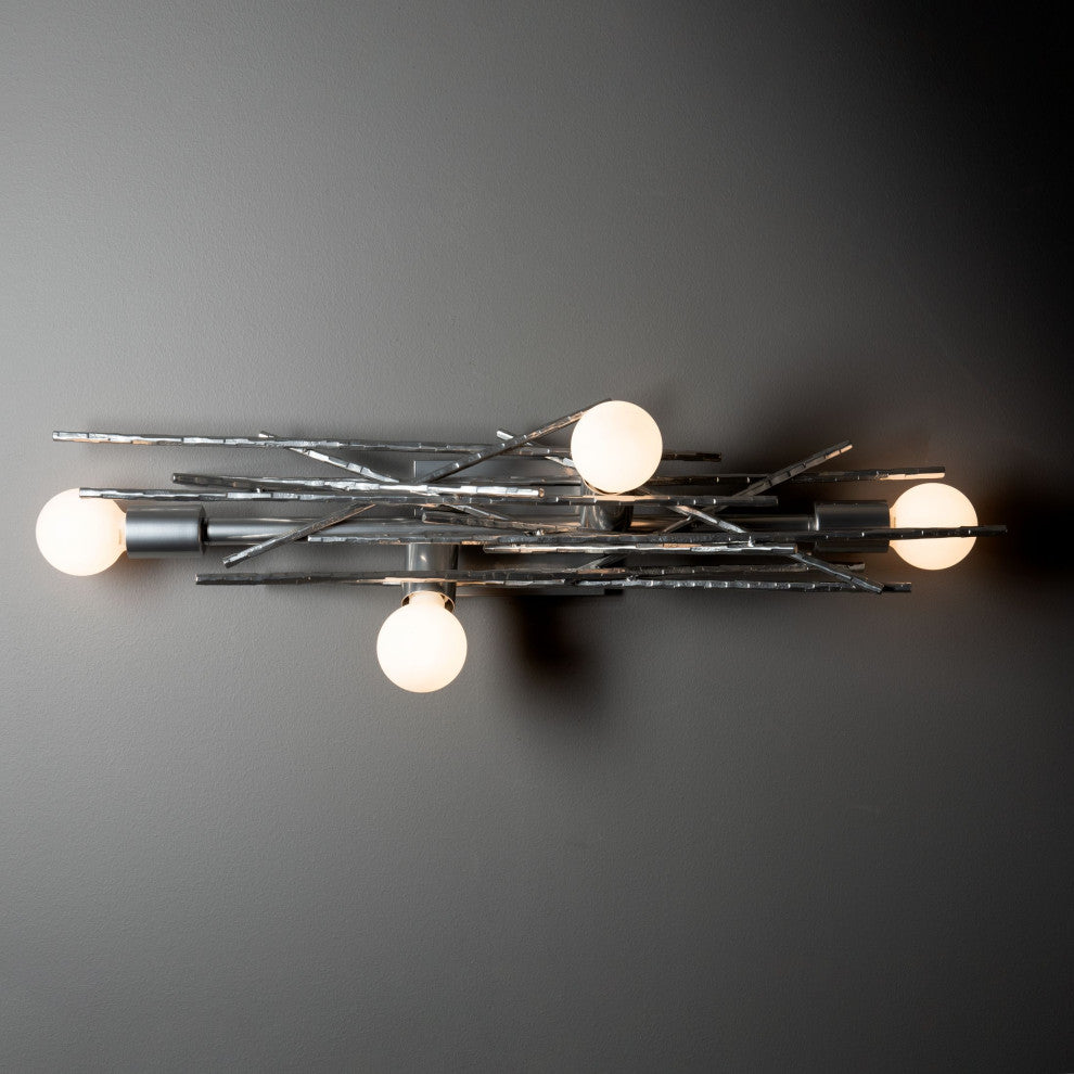 Brindille 4-Light Sconce/Semi-Flush, Sterling