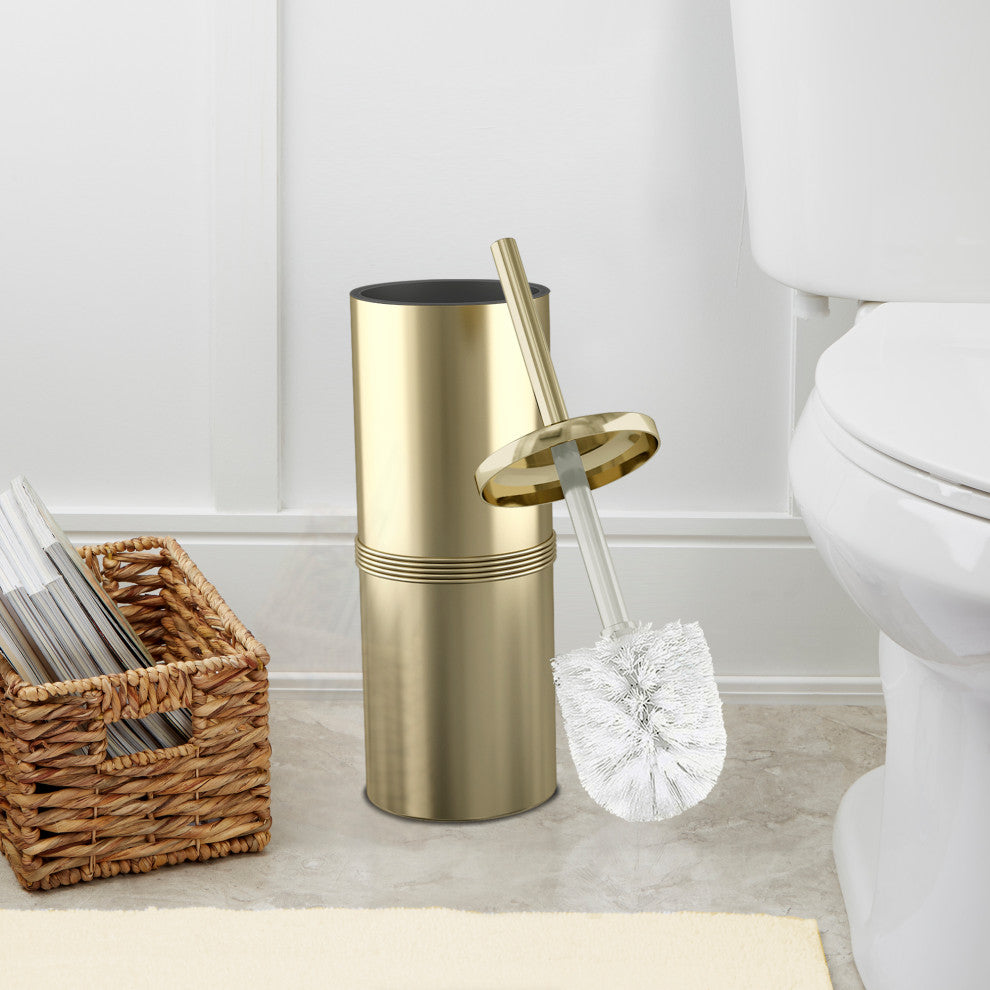 nu steel Round Shape Stainless Steel Toilet Brush Holder
