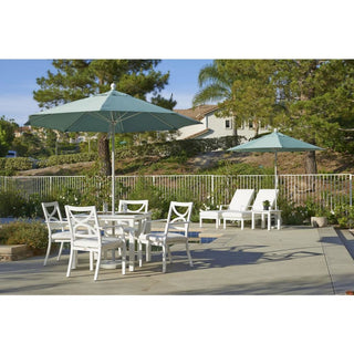 9' Venture Series Patio Umbrella With Sunbrella 1A Black Fabric