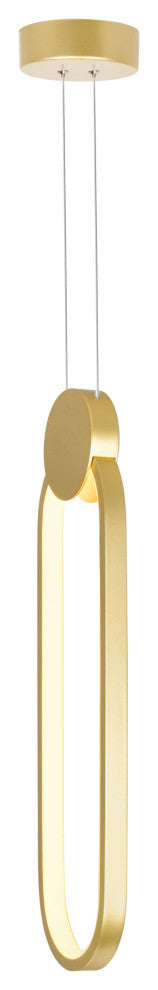 Pulley 4 in LED Satin Gold Mini Pendant
