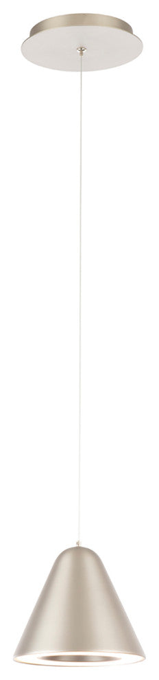 Kone 6" LED Pendant 3000K, Satin Nickel, Not Title 24 Compliant