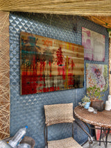 "Abbott Kinney" Print on Natural Pine Wood, 45"x30"