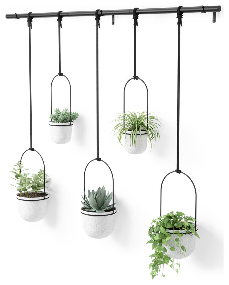 Umbra Triflora Hanging Planter, Set of 5 White