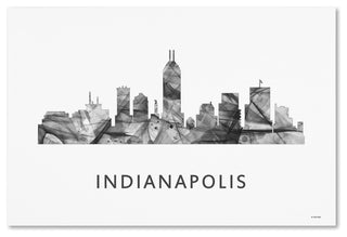 Marlene Watson 'Indianapolis Indiana Skyline' Canvas Art, 47x30