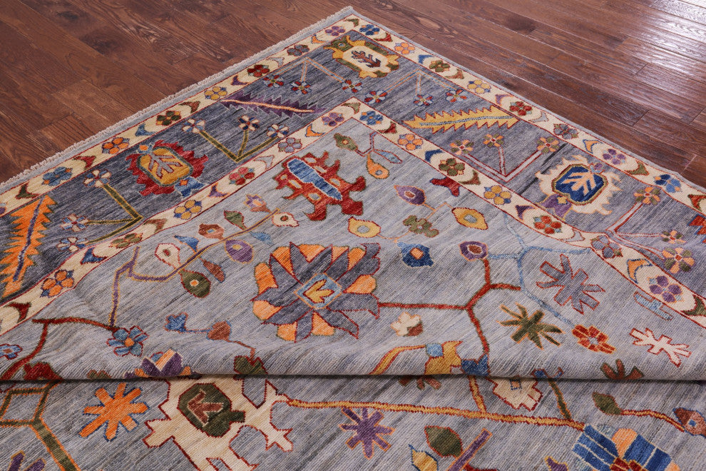 9' 9" X 13' 5" Turkish Oushak Hand Knotted Wool Rug - Q12405