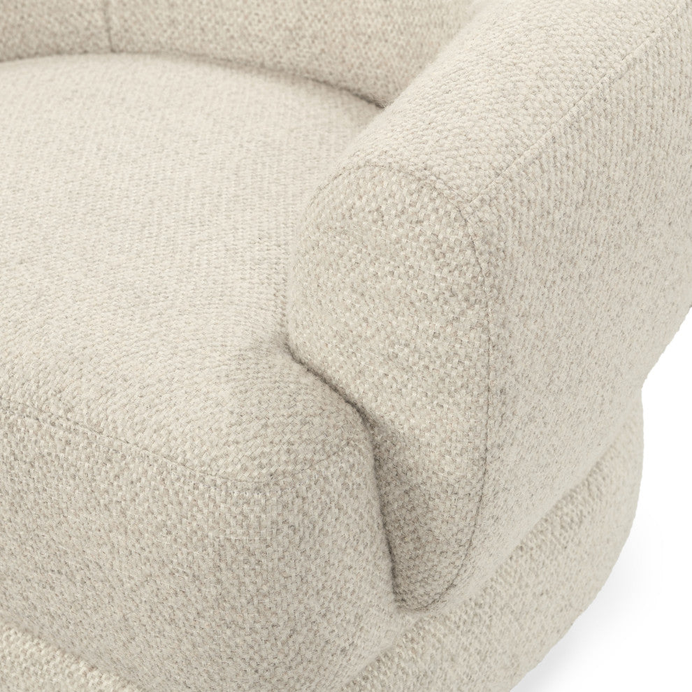 Chassia Upholstered Fabric Swivel Accent Chair