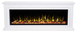 Touchstone Sideline Elite 50" Electric Fireplace With White Mantel