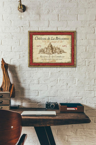 French Wine Label I' by Daphne Brissonnet, Giclee Canvas Wall Art, 16"x12"