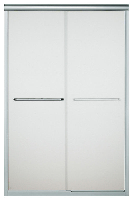 Sterling Finesse Frameless Sliding Shower Door, Silver with Frosted Glass