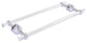 Pacific Beach 18" Twisted Back to Back Shower Door Towel Bar, Polished Chrome