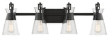 Lakewood 4-Light Bathroom Vanity Light in Matte Black