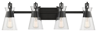 Lakewood 4-Light Bathroom Vanity Light in Matte Black