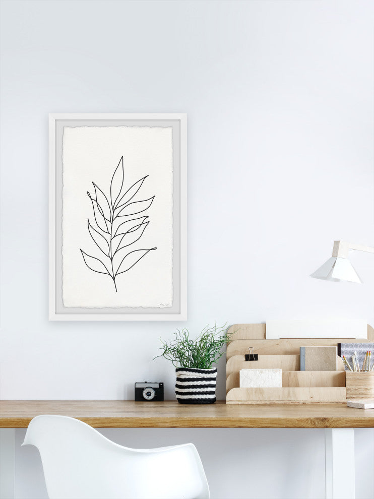 "Leaf Contour" Framed Painting Print, 16x24