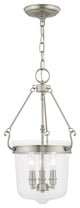 Livex 50484-91 3-Light Brushed Nickel Pendant, Brushed Nickel
