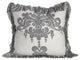Enchantique Decorative Pillow, Dark Gray, Fringe