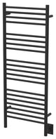 Jeeves Model D-Straight 20-Bar Hardwired Electric Towel Warmer, Matte Black