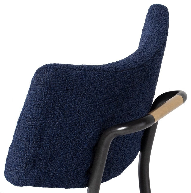 Soli True Blue Fabric Counter Stool