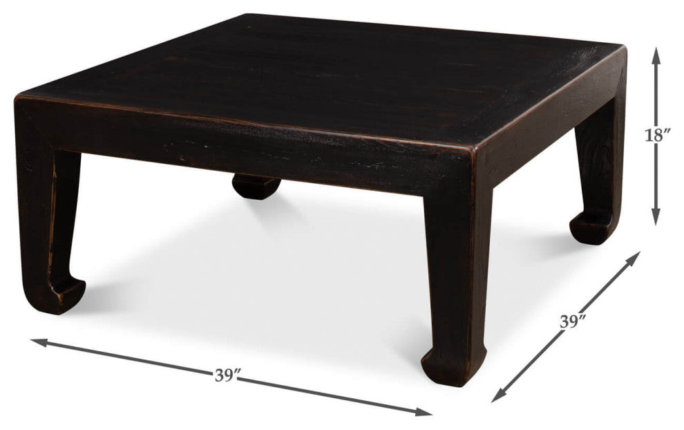 Asian Style Ebonized Coffee Table