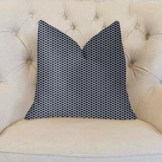 Blackwell Blue and Beige Luxury Throw Pillow, 12"x20"