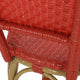 Cotterell Outdoor French Wicker and Aluminum 29.5" Barstools, Set of 2, Red/Bamboo Finish