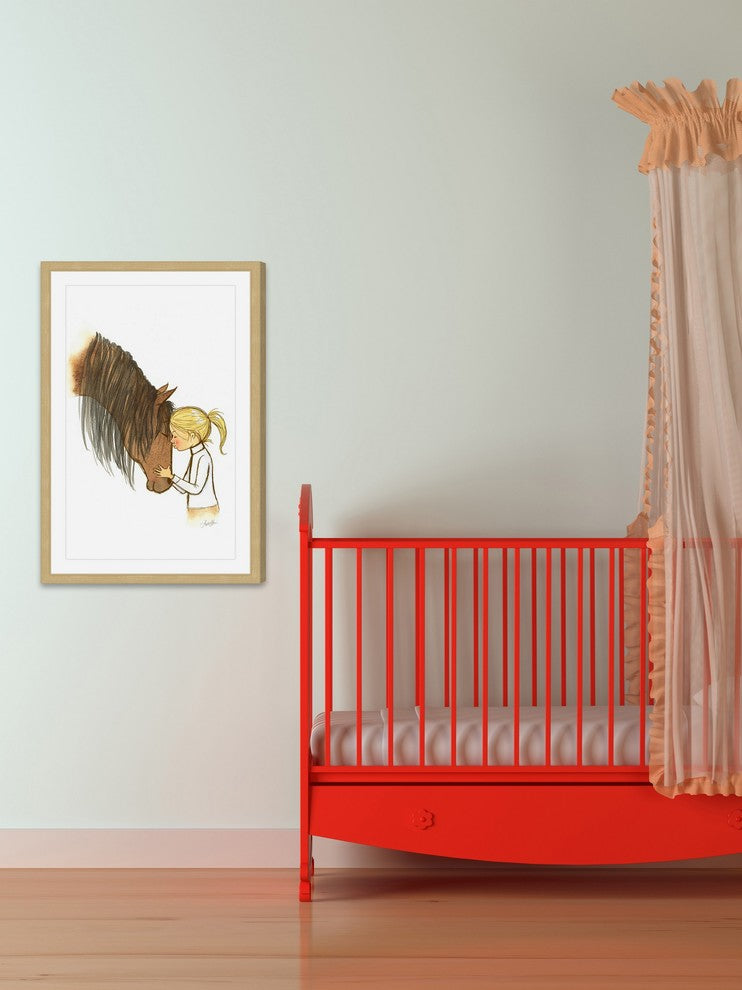 "Equestrian Girl" Framed Painting Print