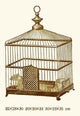 Ornate Brown Bird Cage J - Canvas Poster 20" x 30"