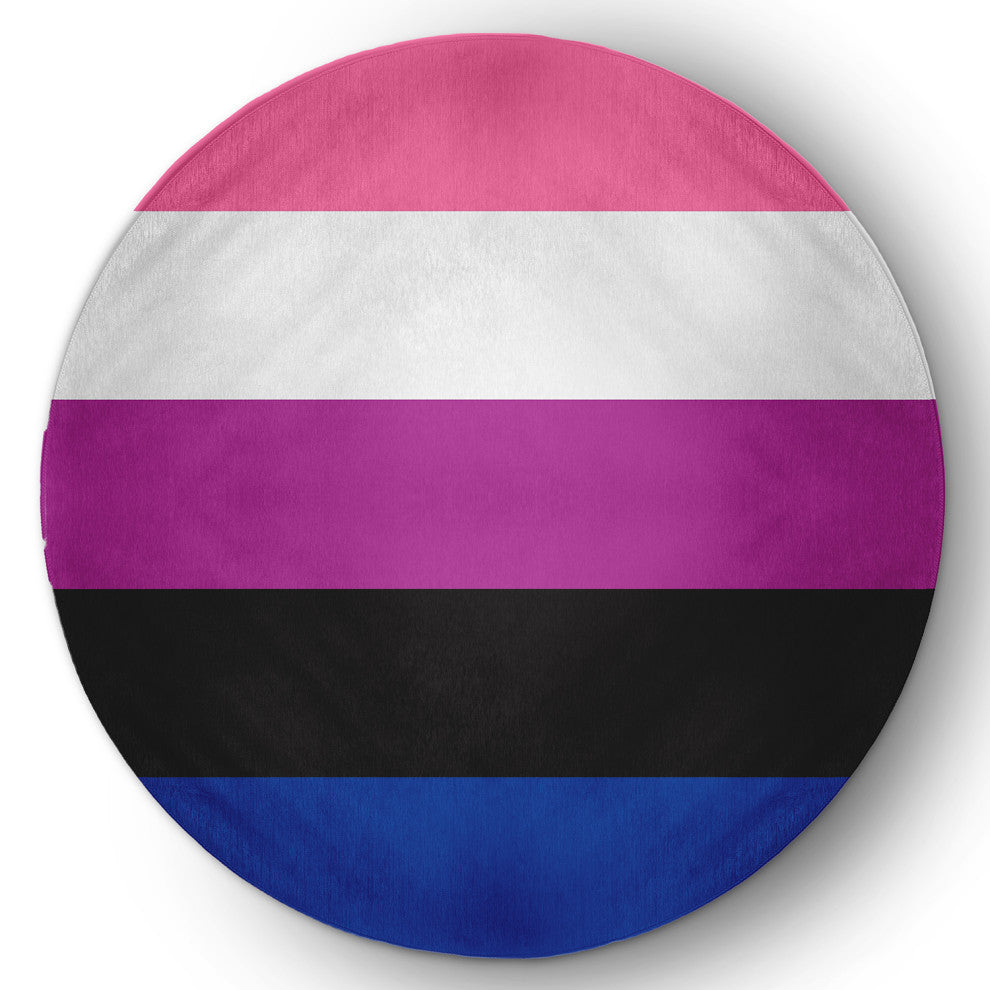 Genderfluid Chenille Rug, Genderfluid, 5' Round