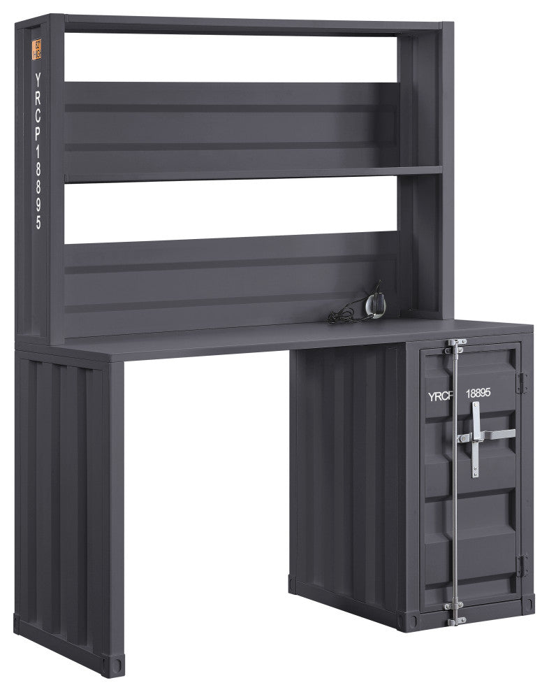 ACME Cargo Desk and Hutch, Gunmetal
