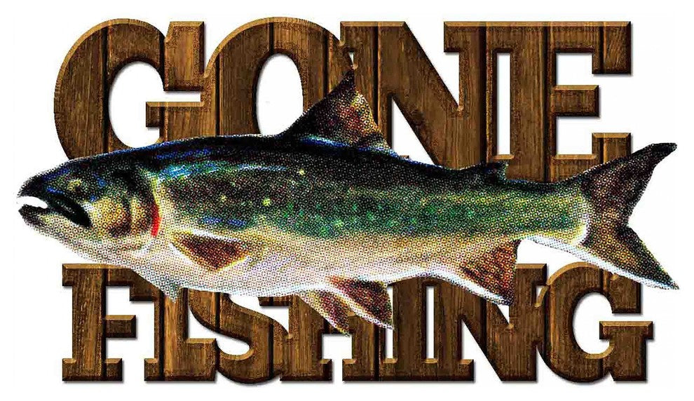 "Gone Fishing" Painting Print on Canvas by Saturday Evening Post