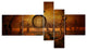 End of Time, Abstract Canvas art print, 60"x32", 5 panels