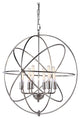 Elegant Lighting Vienna Pendant Lamp, 25"x27", Polished Nickel