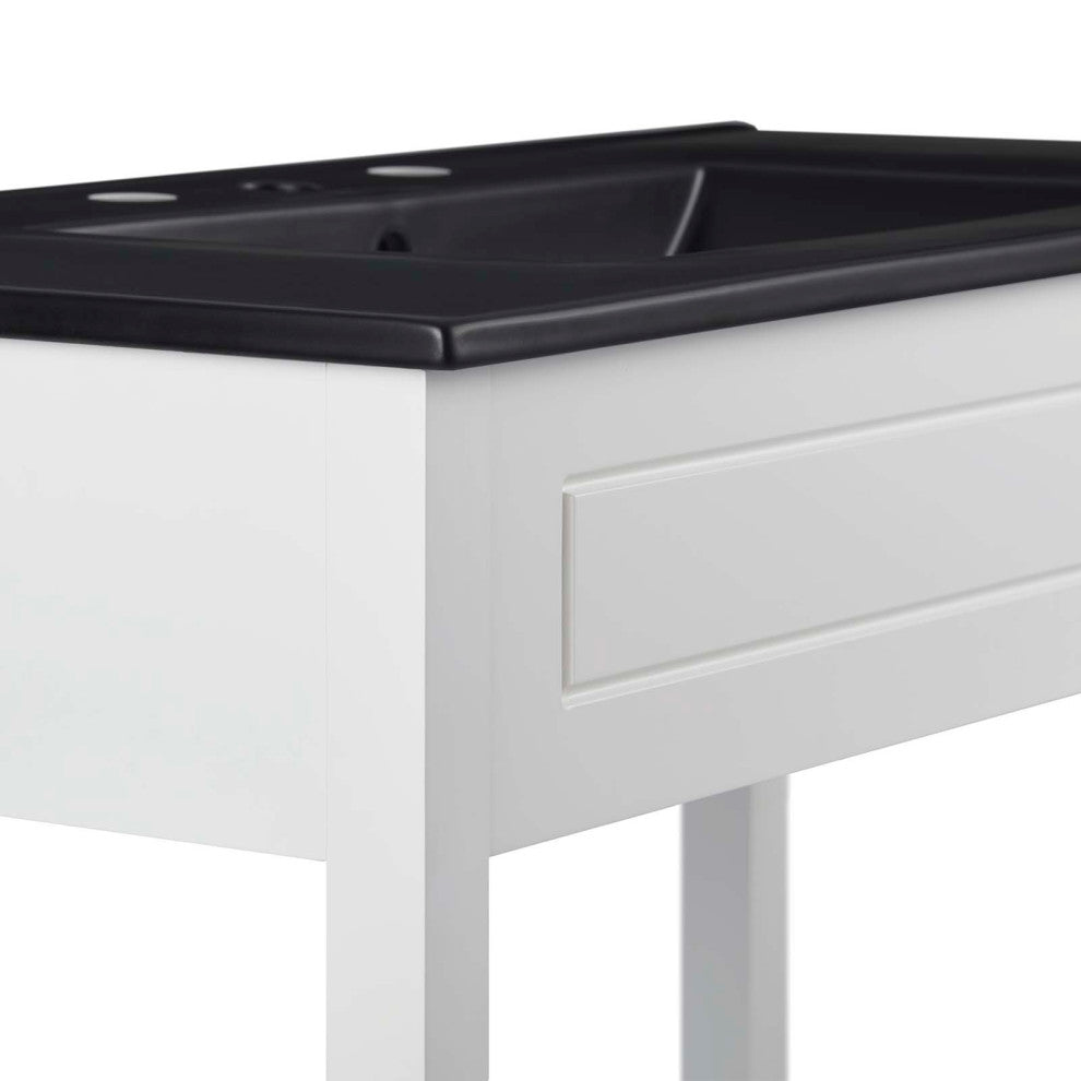 Altura 24" Bathroom Vanity, White Black