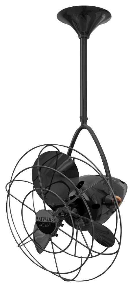 Jarold Direcional Directional Ceiling Fan, Black Nickel