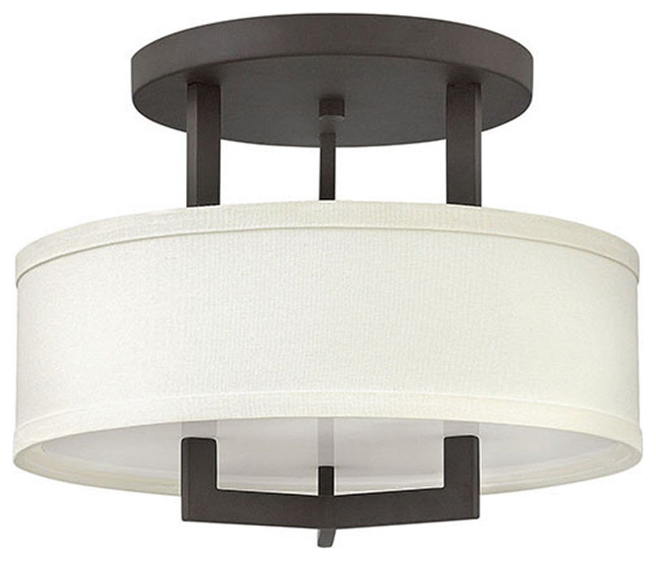 Hinkley Hampton Medium Semi-Flush Mount, Buckeye Bronze