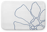 34" x 21" Petal Lines Bathmat, Blue/White