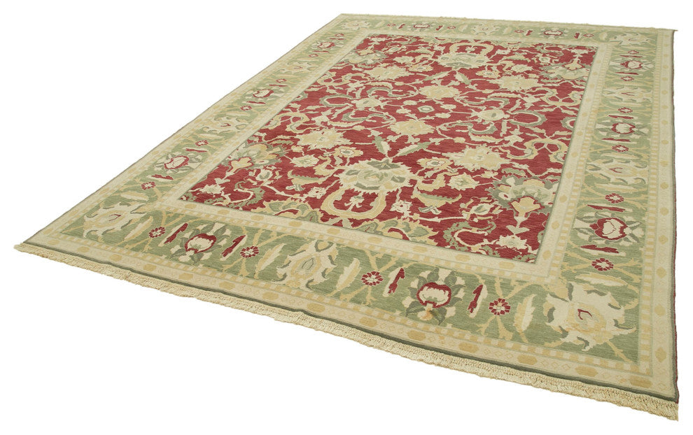 Rug N Carpet - Handwoven Oriental 8' 10" x 11' 6" Pastel Oushak Area Rug