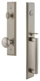 Carre' 1-Piece Dummy Handleset, D Grip and Fifth Avenue, Satin Nickel, 849032