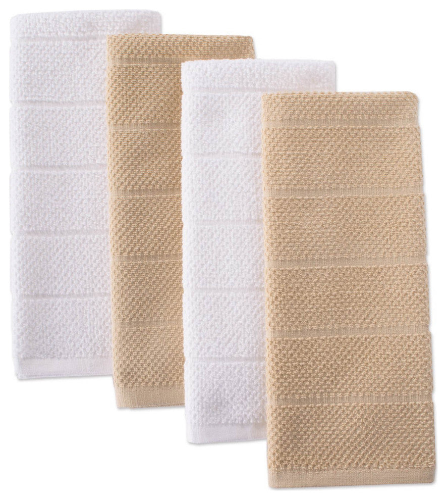 DII Assorted Pebble Basic Chef Terry Dishtowel (Set of 4)