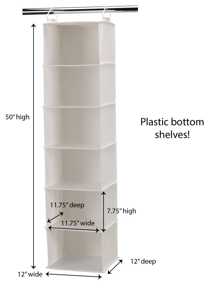 6-Shelf Hanging Closet Organizer