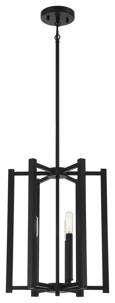 Benson 3-Light Matte Black Pendant